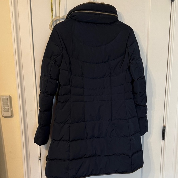 Cole Haan Women's Dark Puffer Jacket with Fur Trim - Picture 6 of 6